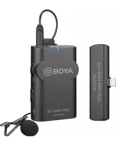 Микрофонна система Boya - BY-WM4 Pro K3, безжична, черна - 1