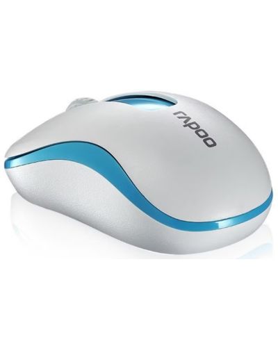 Мишка RAPOO - M10 Plus, оптична, безжична, бяла/синя - 2