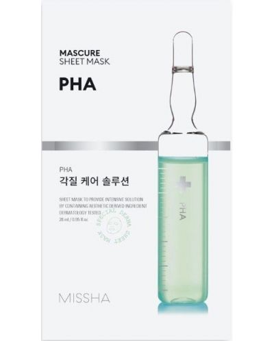 Missha Mascure Лист маска за лице Peeling Solution PHA, 28 ml - 1