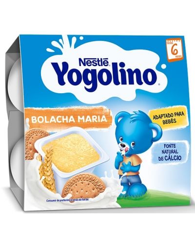 Млечен десерт Nestle Yogolino - Бисквита, 4 броя, 100 g - 1