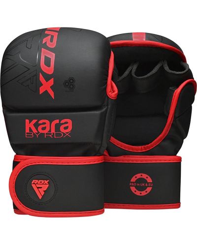 MMA ръкавици RDX - F6 Kara , черни/червени - 1