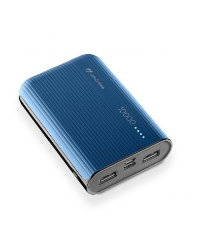 Портативна батерия Cellularline - PowerTank, 10000 mAh, синя - 1