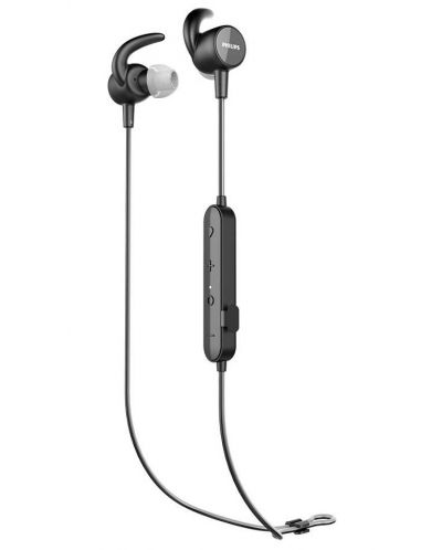 Безжични слушалки Philips - ActionFit TASN503BK, черни - 1