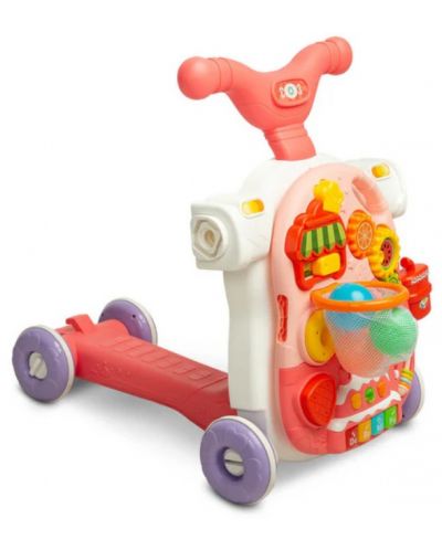 Многофункционална проходилка 5 в 1 Caretero Toyz - Pink - 6