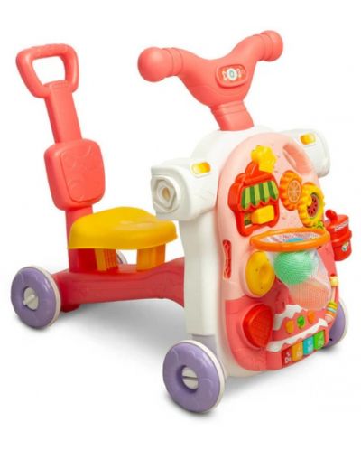 Многофункционална проходилка 5 в 1 Caretero Toyz - Pink - 4