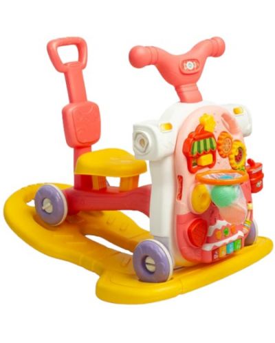 Многофункционална проходилка 5 в 1 Caretero Toyz - Pink - 1