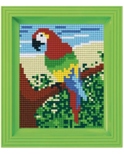 Мозайка с рамка и пиксели Pixelhobby Classic - Папагал - 1