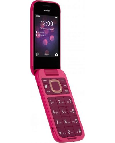 Мобилен телефон Nokia - 2660 Flip, 2.8'', 48MB/128MB, розов - 4