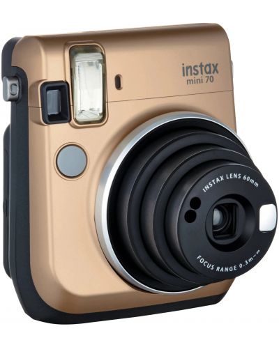 Моментален фотоапарат Fujifilm - instax mini 70, златист - 1