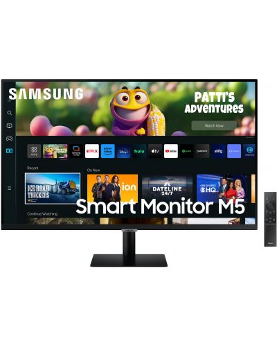 Монитор Samsung - Smart M5 27CM500, 27'', FHD, VA, Anti-Glare, черен - 1