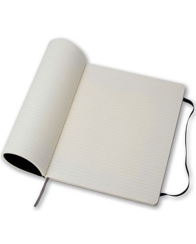 Тефтер с меки корици Moleskine Classic Notebook XL – Черен, линирани листа - 2