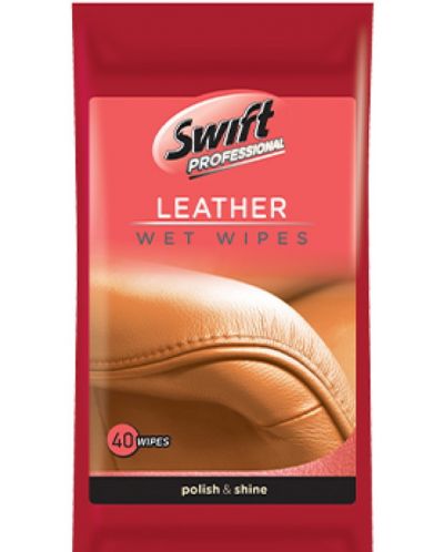 Мокри кърпи за почистване на кожа Swift - Polish & Shine, 40 броя - 1