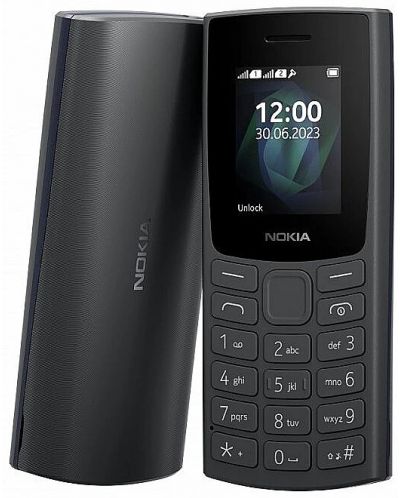 Мобилен телефон Nokia - 105 TA-1557, 1.8'', 4MB/4MB, черен - 2