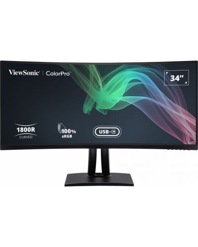 Монитор ViewSonic - ColorPro VP3481A, 34'', UWQHD, VA, USB Hub, Curved - 1