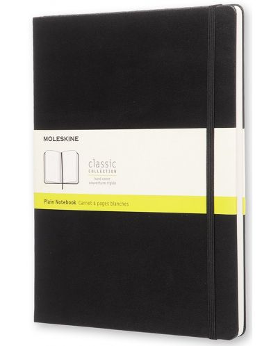 Тефтер с твърди корици Moleskine Classic Notebook XL – Черен, бели листа - 1