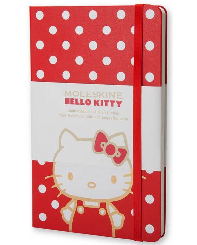 Джобен тефтер Тефтер Moleskine Hello Kitty – Червен на точки, бели листове