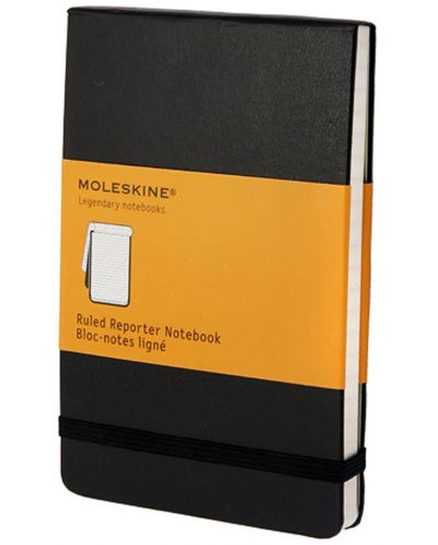 Джобен тефтер с твърди корици Moleskine Reporter Notebook – Линирани листа