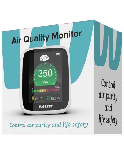 Монитор за качеството на въздуха Levenhuk - Wezzer Air MC20, бял - 4