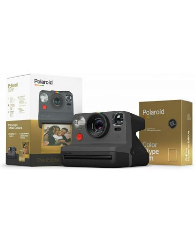 Моментален фотоапарат Polaroid - Now, Golden Moments Edition, Black - 1