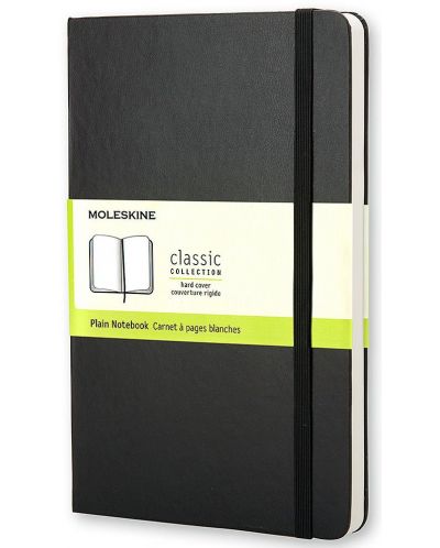 Тефтер с твърди корици Moleskine Classic – Черен, бели листа - 1