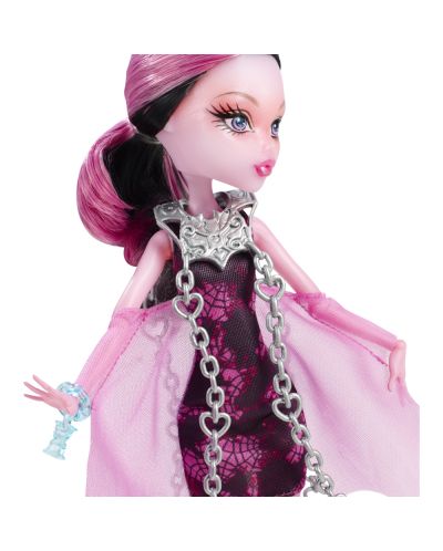 Кукла Mattel Monster High Haunted: Дракулаура с черна рокля - 3