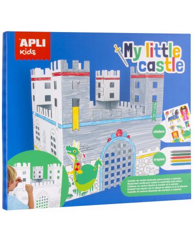 Творчески комплект Apli - Моят малък замък, сглоби и оцвети  - 1