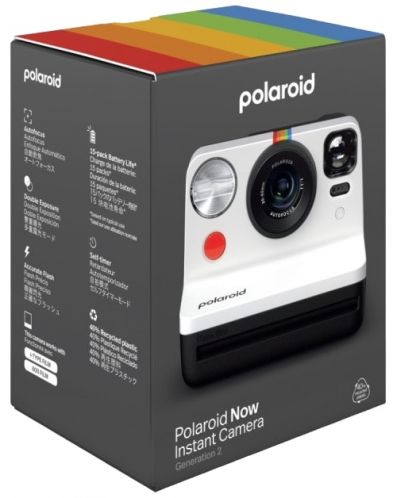 Моментален фотоапарат Polaroid - Now Gen 2, Black & White - 8