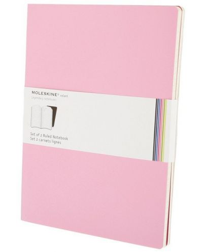 Комплект тефтери Moleskine Volant Notebook XL – Розов, линирани листа