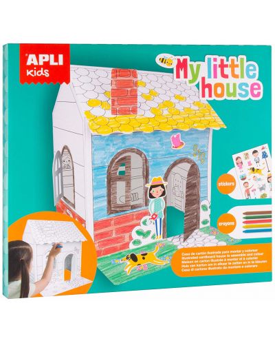 Творчески комплект Apli - Моята малка къща, сглоби и оцвети - 1