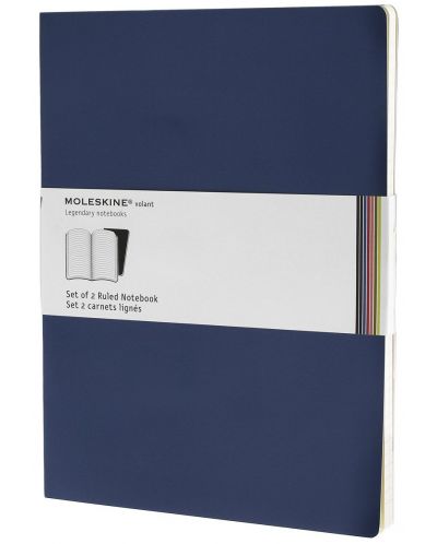 Комплект тефтери Moleskine Volant Notebook XL – Син, линирани листа