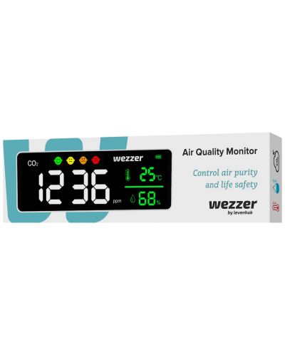 Монитор за качеството на въздуха Levenhuk - Wezzer Air MC50, бял - 3