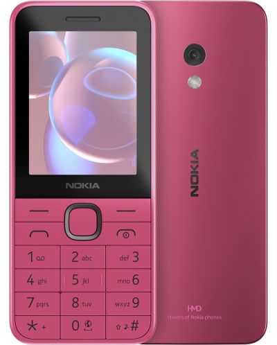 Мобилен телефон Nokia - 225 4G TA-1610, 2.4'', 64MB/128MB, розов - 1