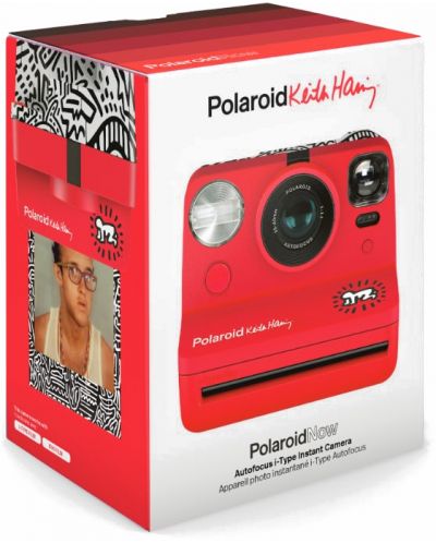 Моментален фотоапарат Polaroid - Now, Keith Haring, червен - 9