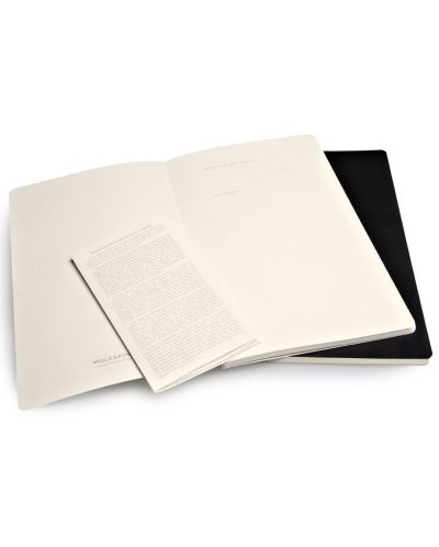 Комплект тефтери Moleskine Volant Notebook – Черен, бели листа - 2