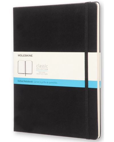 Тефтер с твърди корици Moleskine Classic Notebook XL – Черен със страници на точки - 1