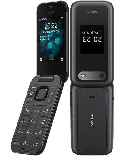 Мобилен телефон Nokia - 2660 Flip, 2.8'', 48MB/128MB, черен - 4