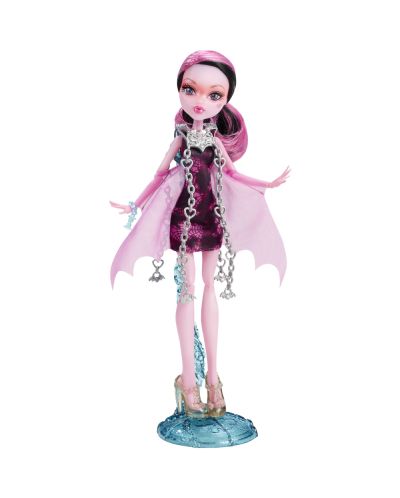 Кукла Mattel Monster High Haunted: Дракулаура с черна рокля - 4