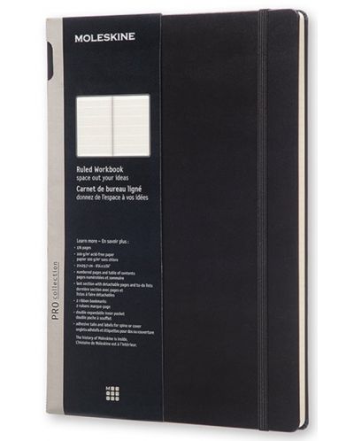 Тефтер-органайзер, формат А4 Moleskine Professional Workbook – Линирани листа