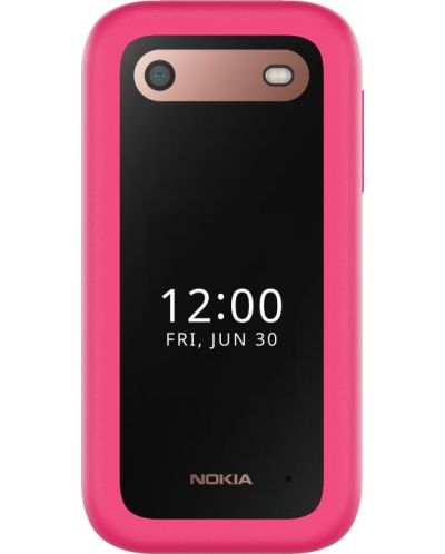 Мобилен телефон Nokia - 2660 Flip, 2.8'', 48MB/128MB, розов - 2