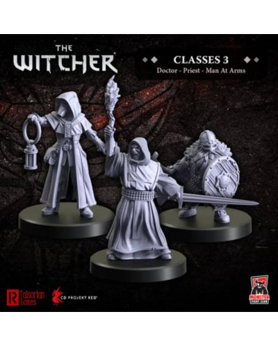 Модел The Witcher: Miniatures Classes 3 - Doctor, Priest, Man-at-Arms - 2