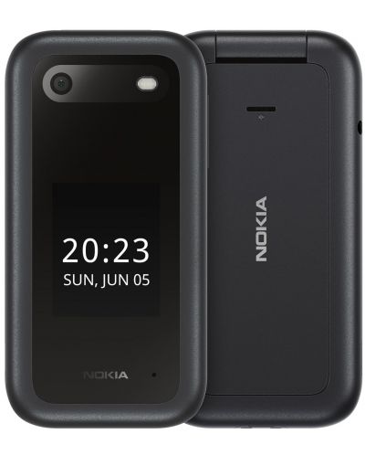 Мобилен телефон Nokia - 2660 Flip, 2.8'', 48MB/128MB, черен - 1
