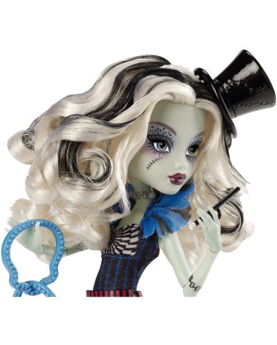 Кукла Mattel Monster High Freak Du Chic: Франки Щайн със синя рокля - 2