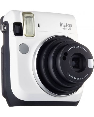 Моментален фотоапарат Fujifilm - instax mini 70, бял - 1