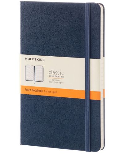 Тефтер с твърди корици Moleskine Classic – Син, линирани листа - 1