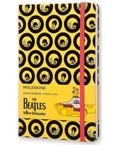 Тефтер Moleskine Тhe Beatles Yellow Submarine – Limited Edition, жълт на кръгчета - 1