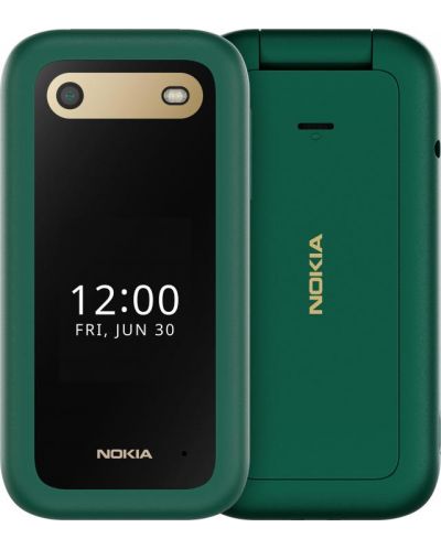 Мобилен телефон Nokia - 2660 Flip, 2.8'', 48MB/128MB, зелен - 1