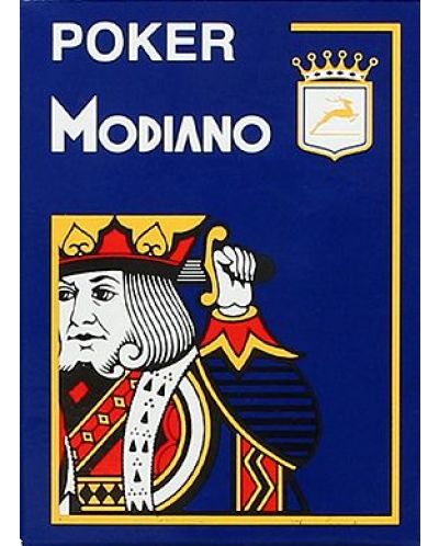 Пластични карти Modiano Jumbo Index - 4 Corner (сини) - 1