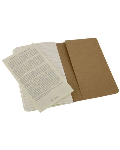 Комплект джобни тефтери Moleskine Cahier Journals – Бежов, 3 броя - 4