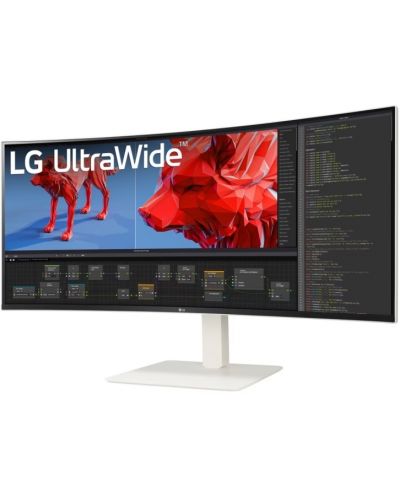 Монитор LG - 38WR85QC-W, 37.5'', WQHD+, IPS, 144Hz, 1ms, curved, бял - 2