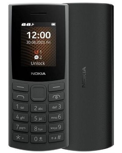 Мобилен телефон Nokia - 105 TA-1557, 1.8'', 4MB/4MB, черен - 1